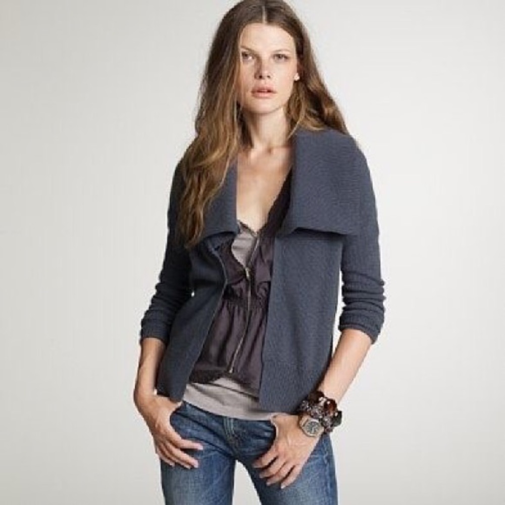 JCrew dream open cardigan cashmere blend gray M