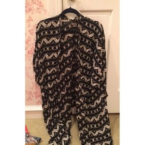 Patterned B&W Kimono