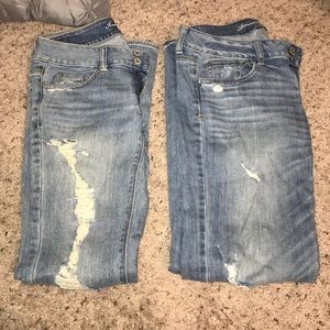 American Eagle ripped flare Jeans lot size 6