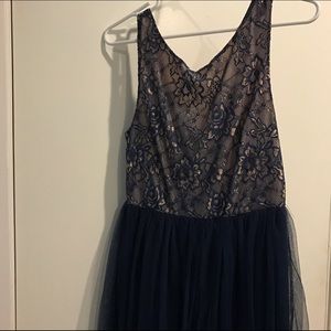 Forever21 Navy Pink Lace Dress