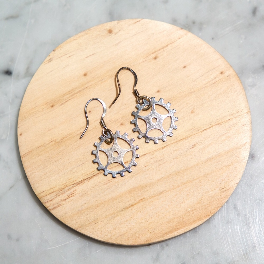 Gear earrings