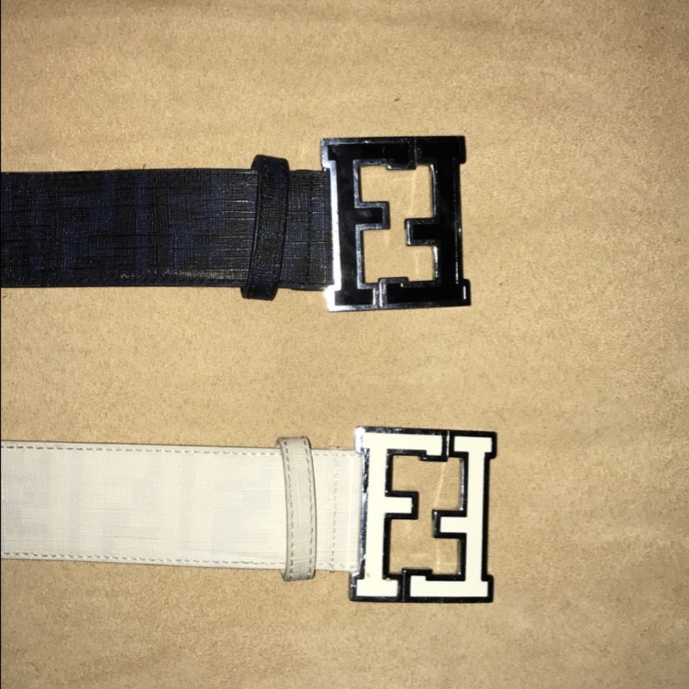 Blue and black Fendi belt only