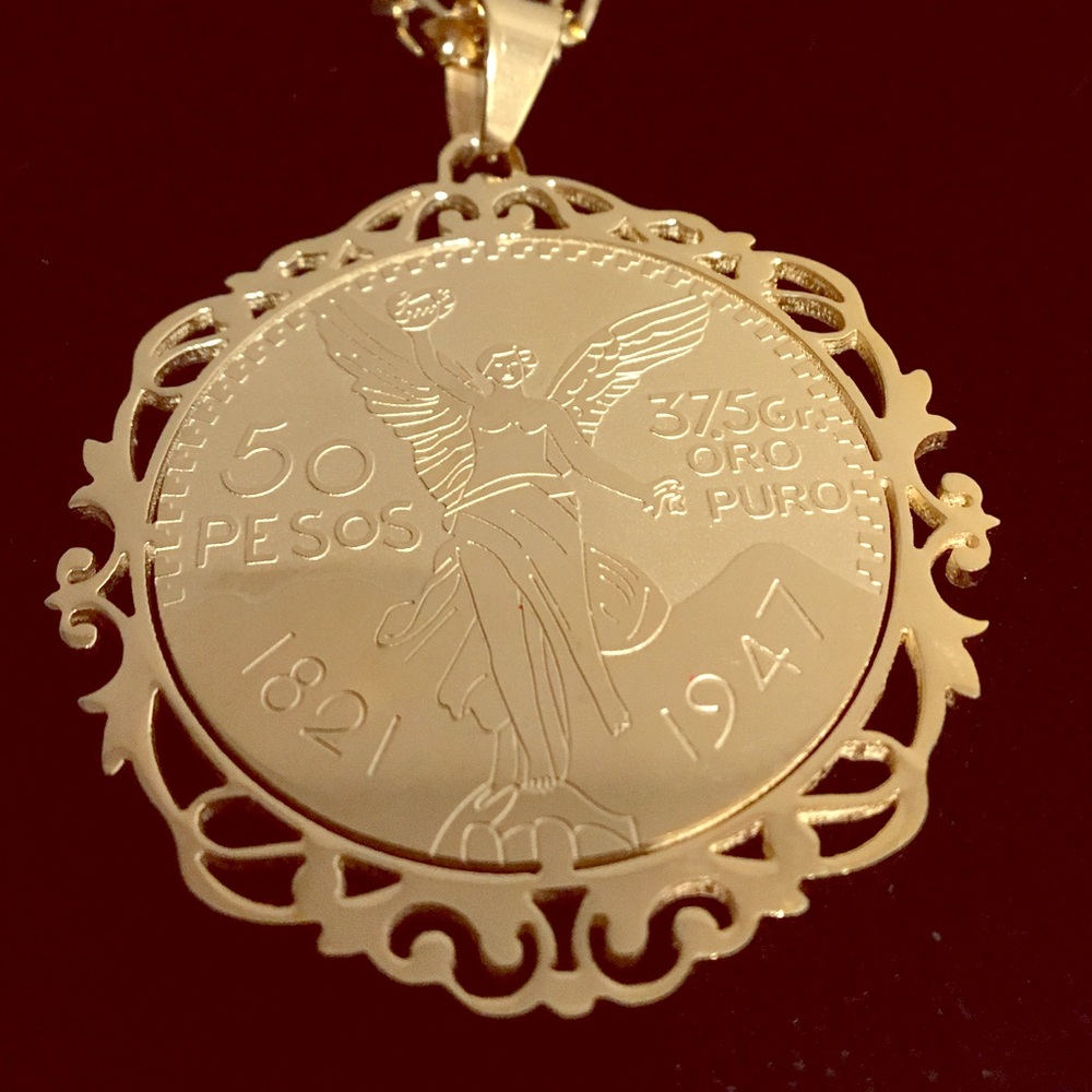 Unique Peso charm and Chain# Valentine Gift