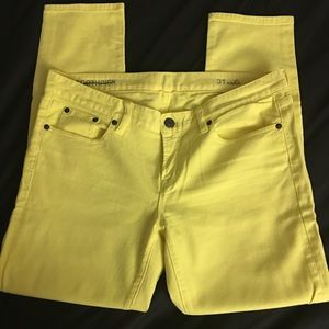 J Crew Neon Yellow Skinnies
