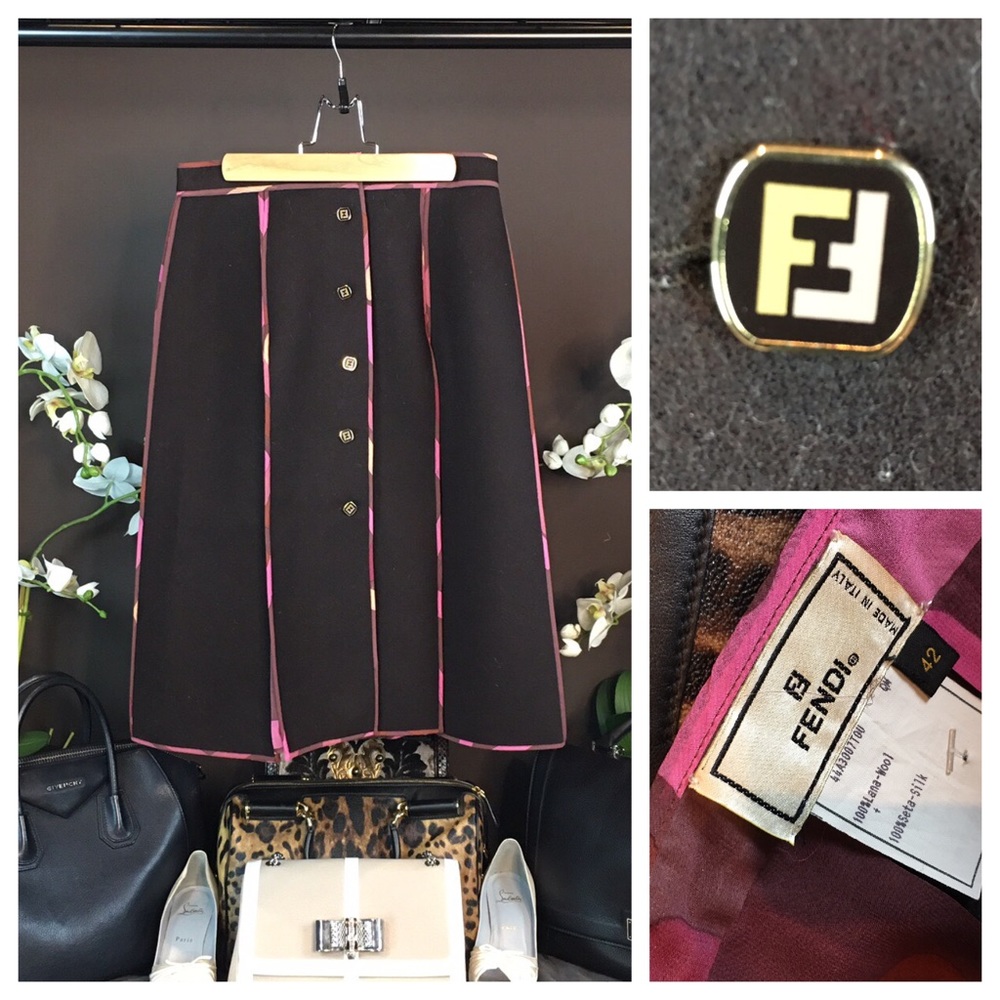 🎉HP FENDI WOOL SKIRT - Picture 5 of 6