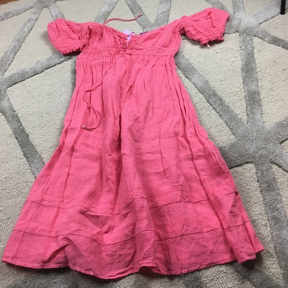 Calypso St. Barth Dresses & Skirts - Calypso NWT 100% Linen Salmon Color Danci Dress