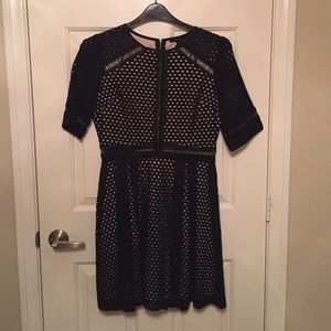 Forever 21 Black Eyelet Skater Dress.