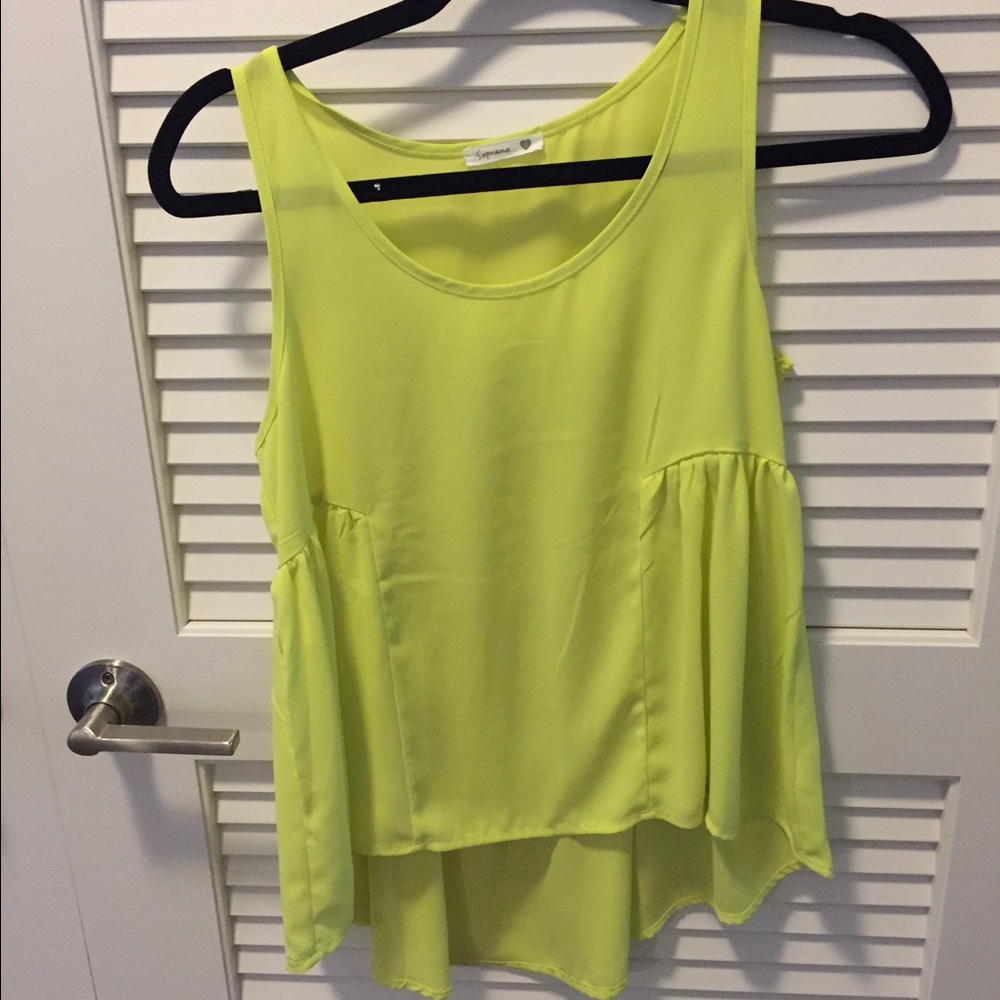 Yellow/green thank top
