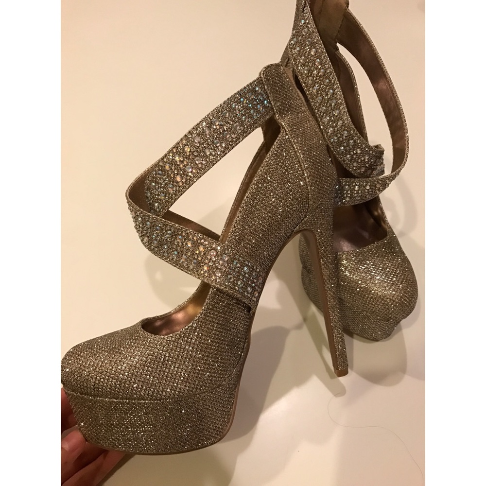 Bedazzled Rhinestone Platforms - Picture 2 of 4