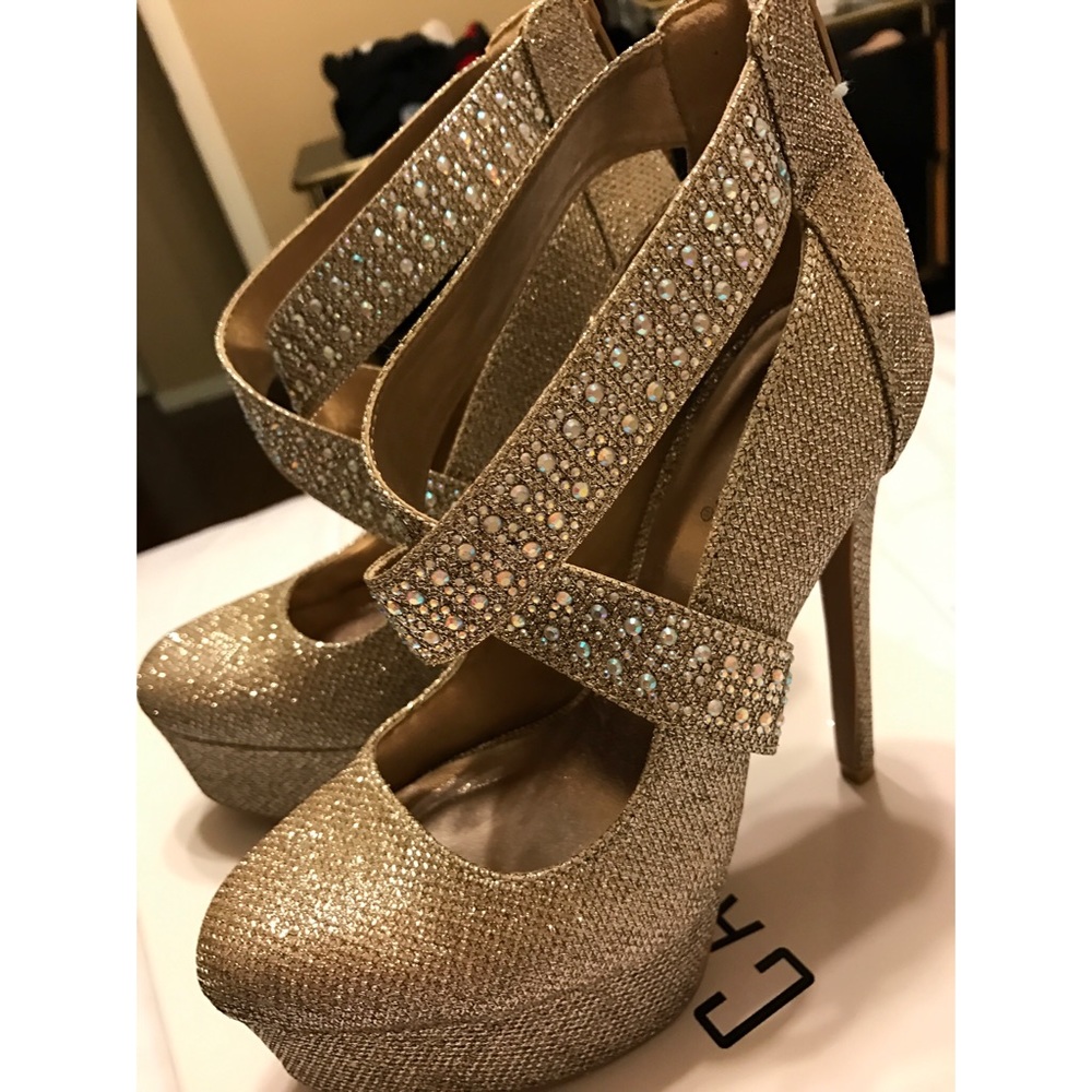 Bedazzled Rhinestone Platforms - Picture 3 of 4