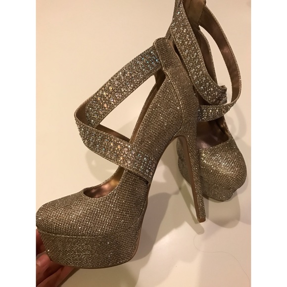 Bedazzled Rhinestone Platforms - Picture 2 of 4