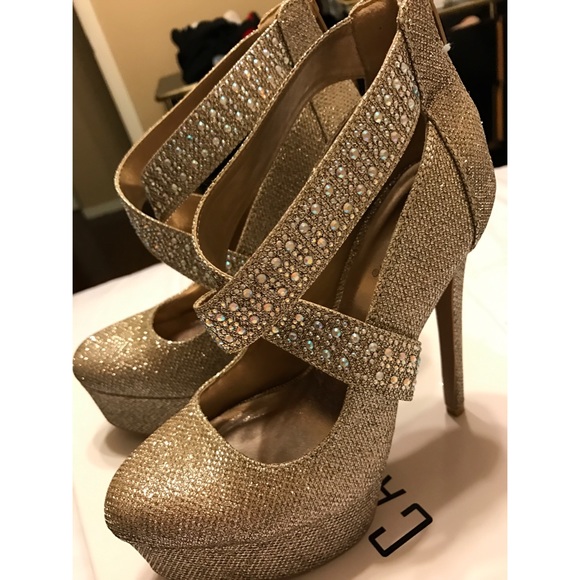 Bedazzled Rhinestone Platforms - Picture 3 of 4