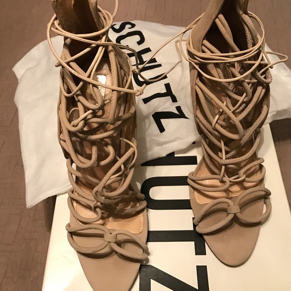 SCHUTZ Shoes - Nude Strappy Sandals by Schutz made in Brazil. Sz8