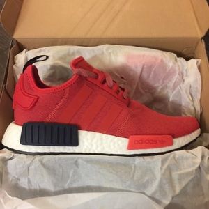 B/N Adidas NMD R1 women in ❤RED❤ sz 6.5