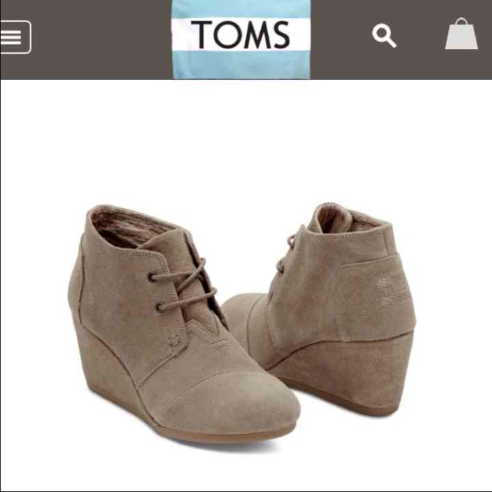 NEW TOMS SUEDE WEDGES! GREAT DEAL!!!