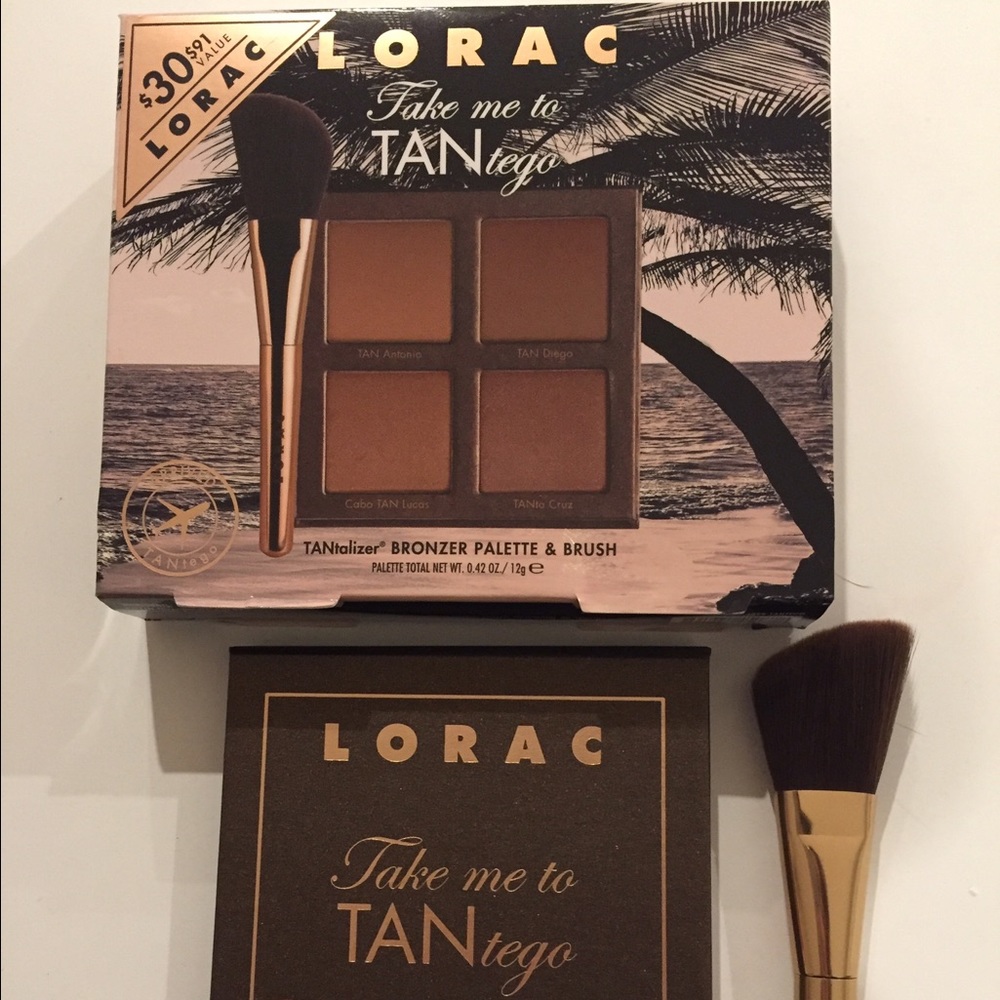 LORAC Take me to tantego bronzer palette & brush