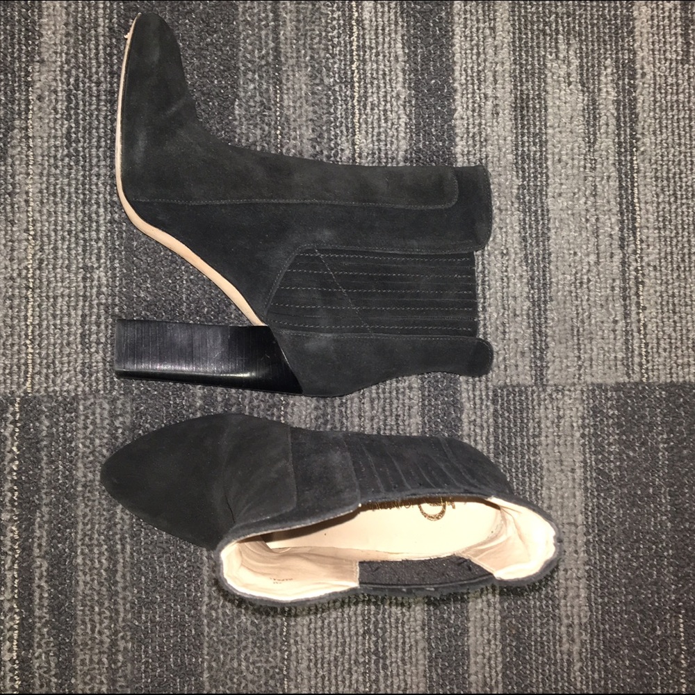 Joan & David Praxy Black Suede Booties