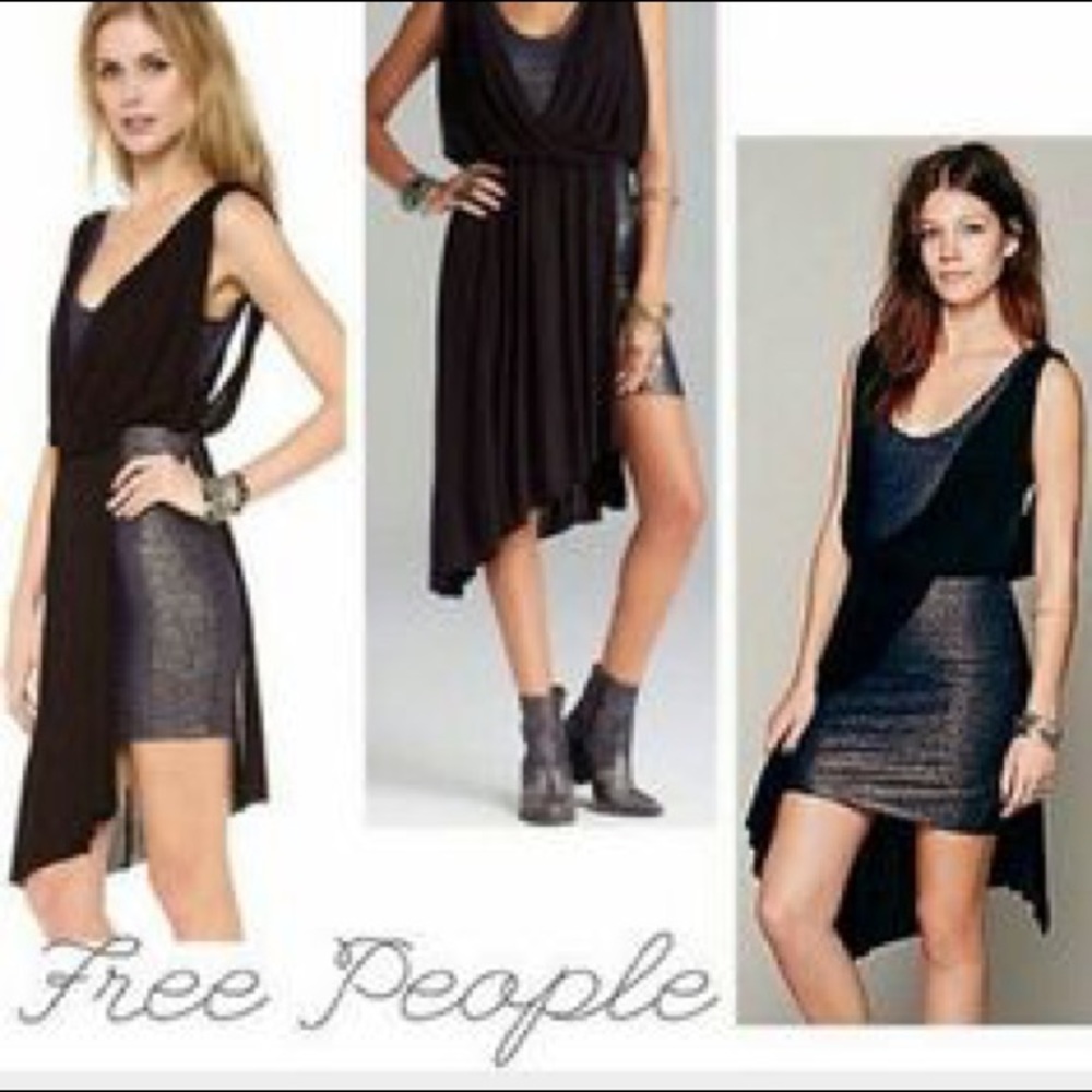 Free People Asymmetrical Shimmer Dress