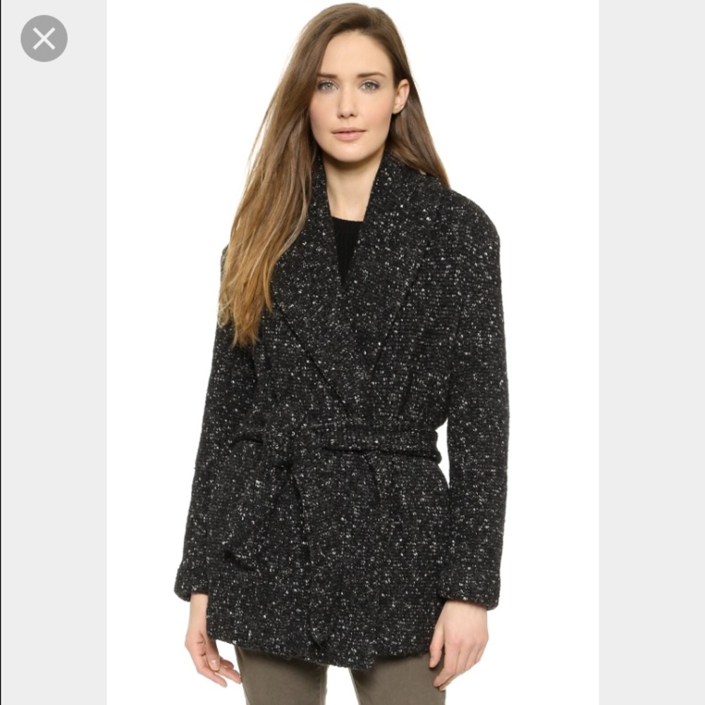 FLASH SALE! Coryn Club Monaco black tweed coat- L