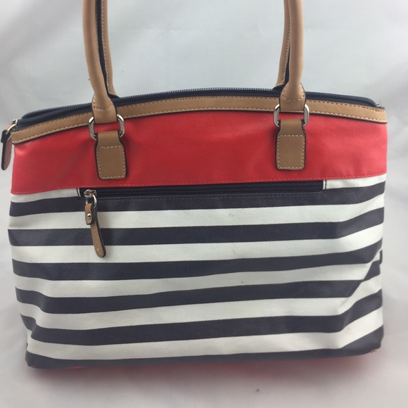 Gianni Bernini Canvas Striped Satchel - Picture 2 of 3