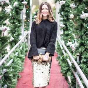 Bell sleeve sweater