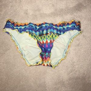 Cinched Printed Bikini Bottoms