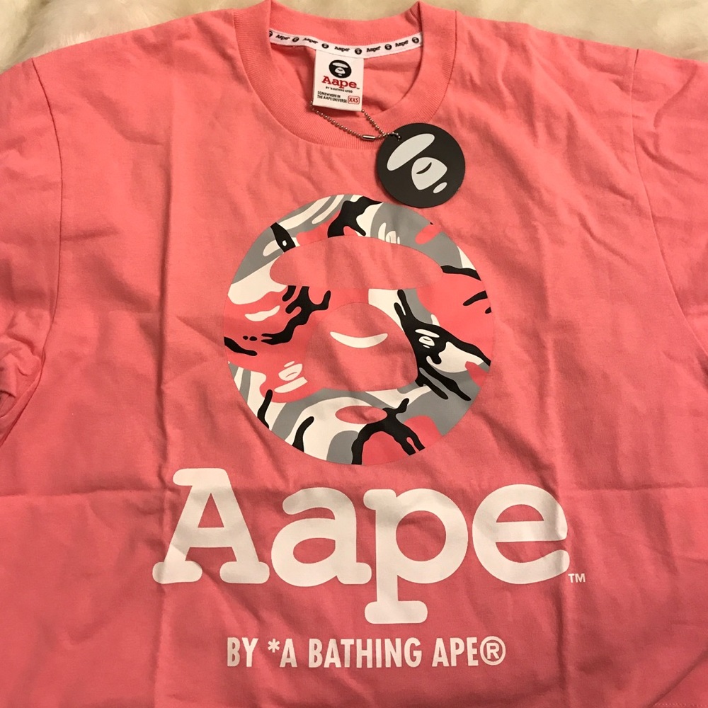 Aape Pink Crop T-Shirt XXS