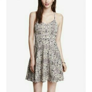 Express Snakeskin Halter Dress
