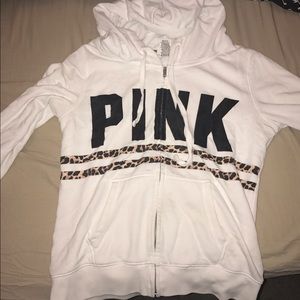 Pink Victoria secret cheetah hoodie
