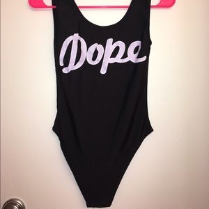 Dope one piece swim suit
