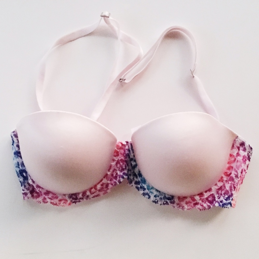 PINK Multi-Way Push Up Bra - Colorful Leopard