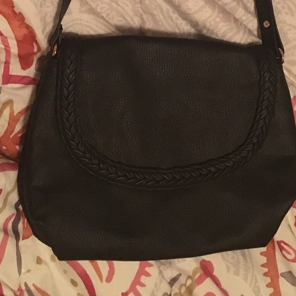 H&M black satchel/ cross body bag
