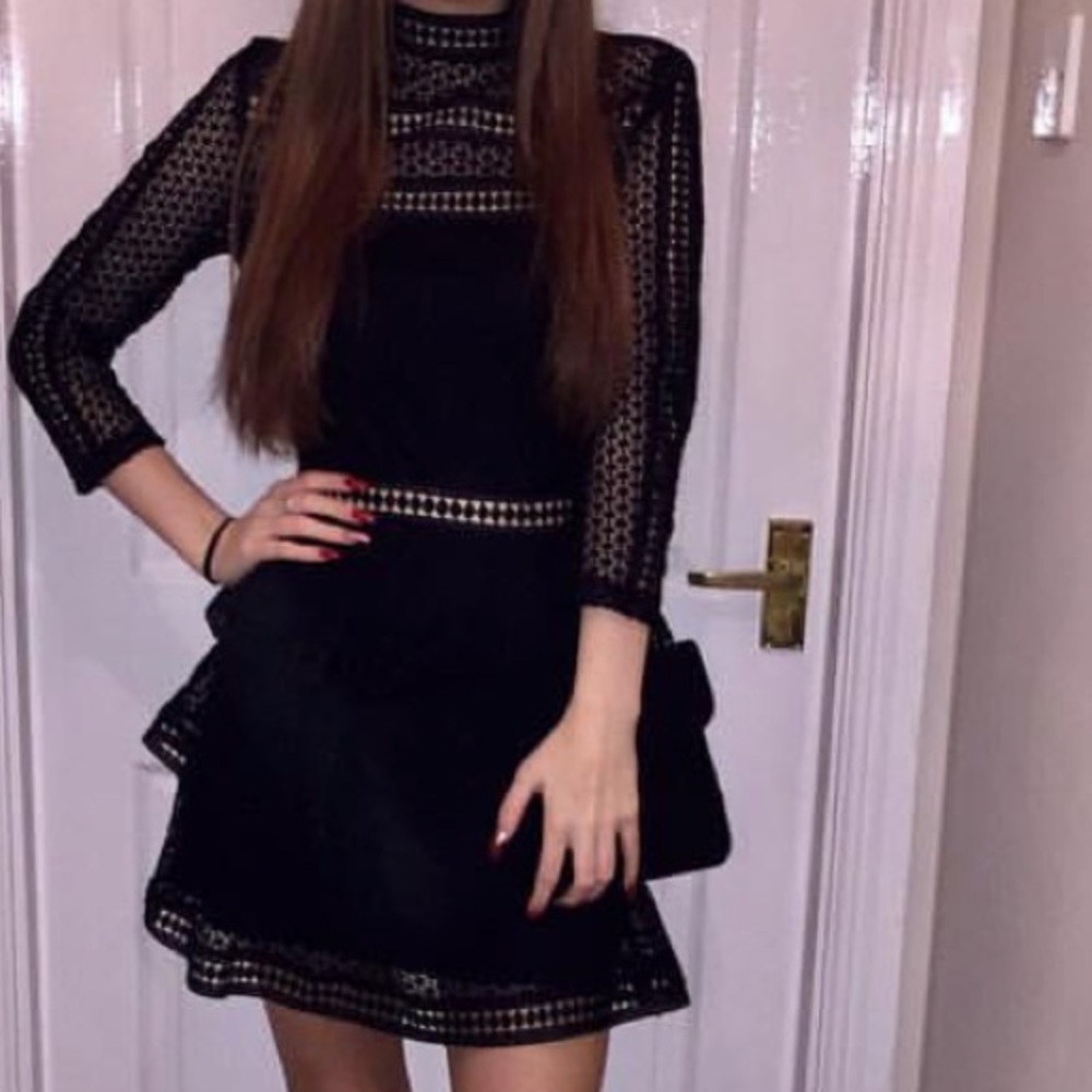 Black Lace Mini Dress