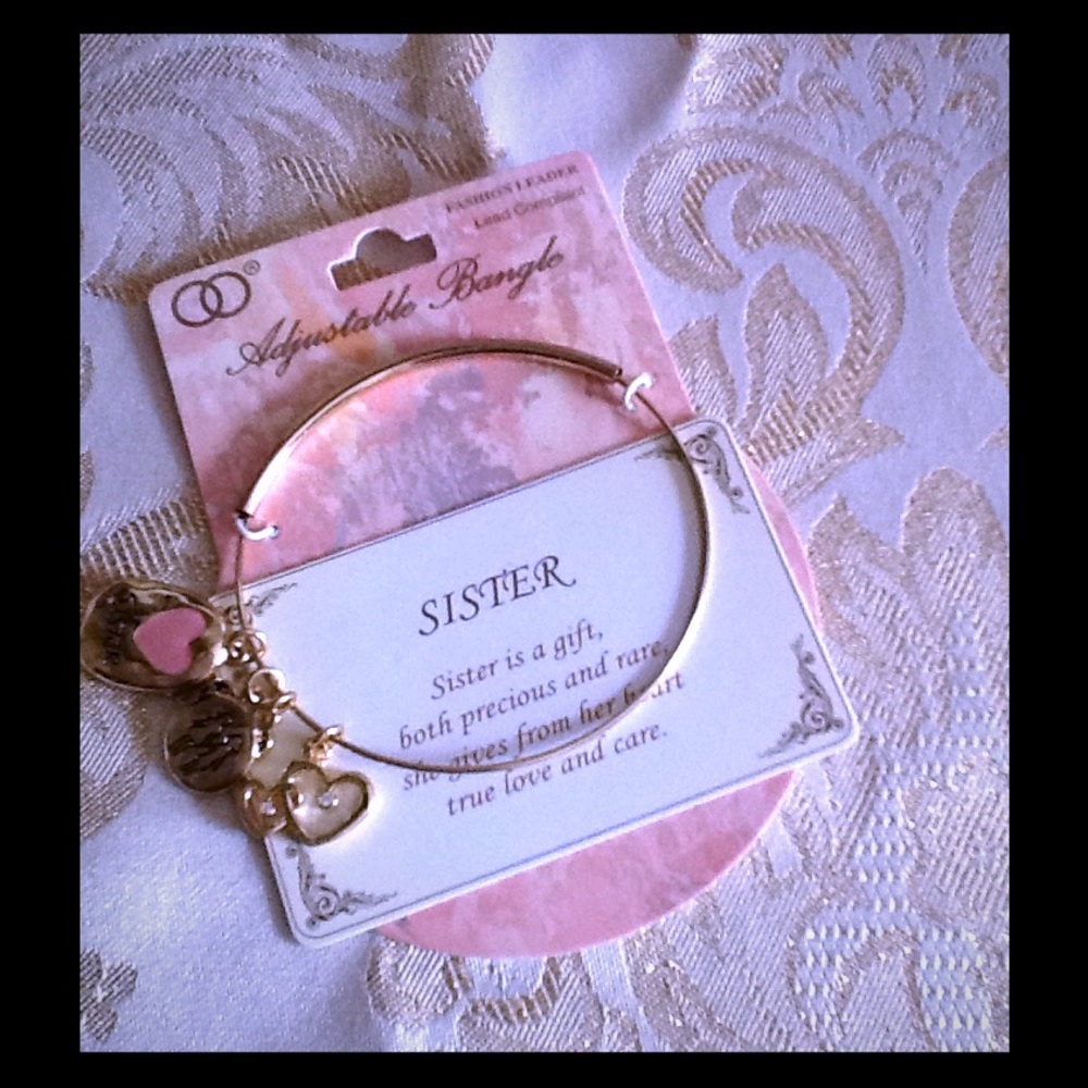 SISTER Adjustable  bangle Charms Fashion Bracelet