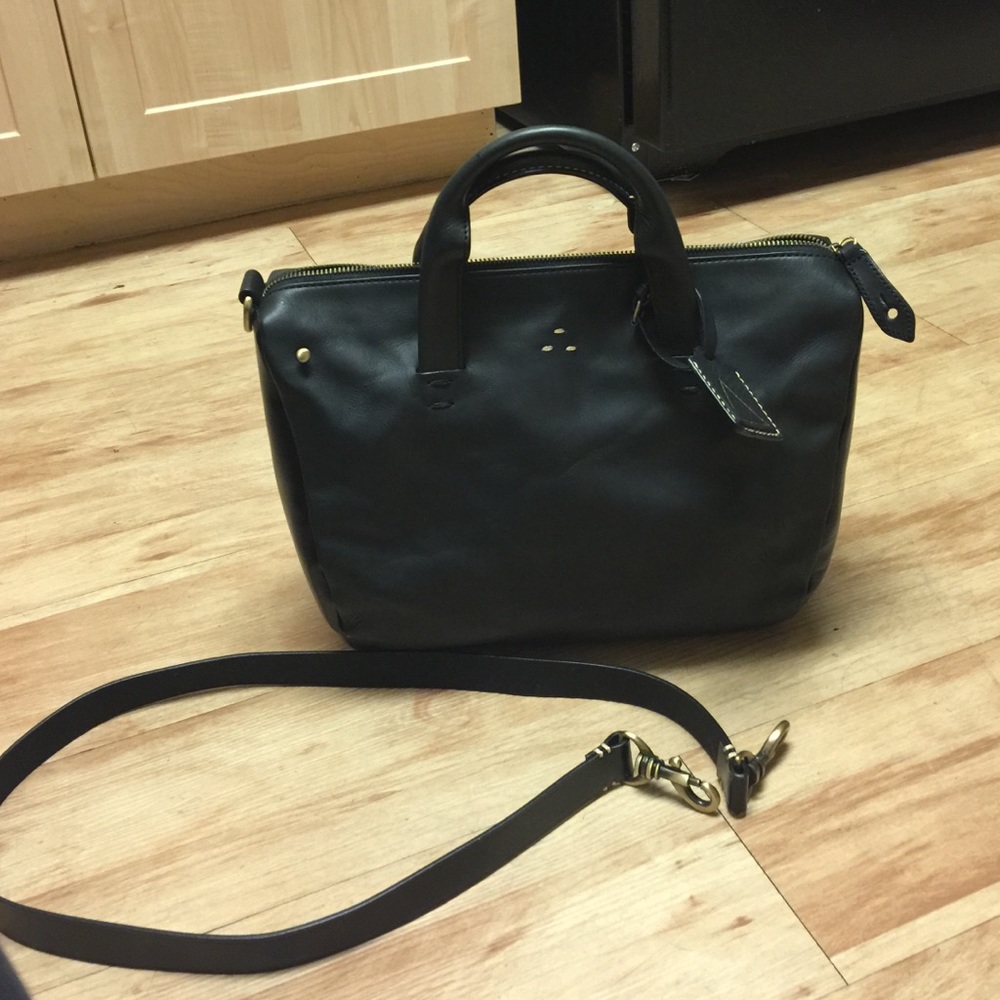 Kelsi dagger black leather Boston bag