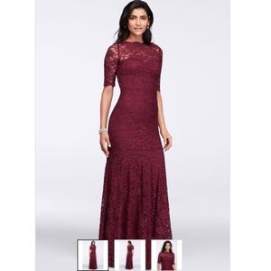Beautiful Long all over Glitter Lace Mermaid Dress