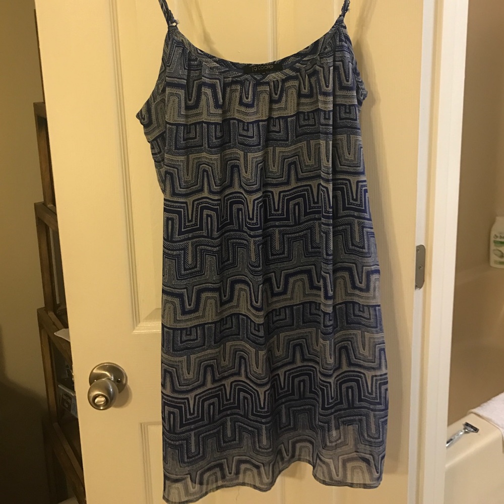 19 Cooper blue geometric dress