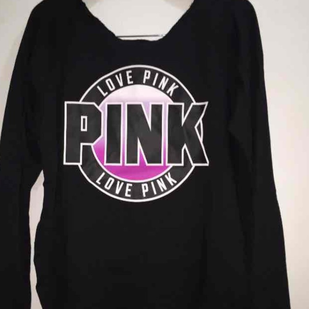 ISO VS PINK LOGO OFF SHOULDER TOP