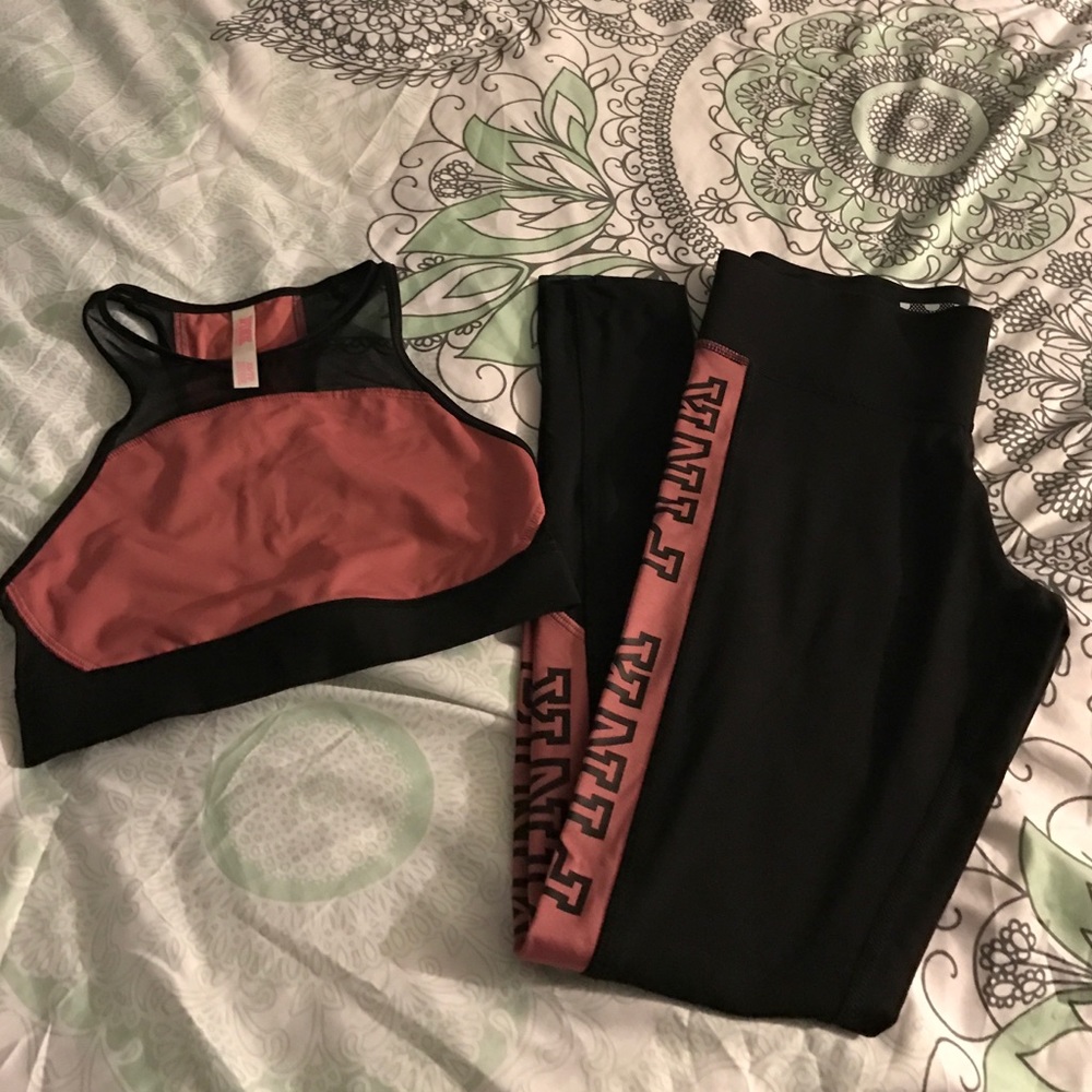 VS Pink sport bra and ultimate legging bundle
