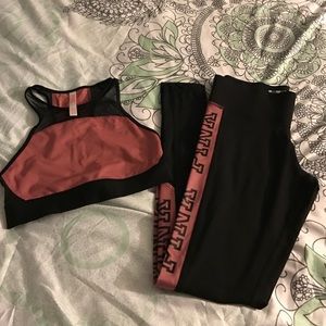 VS Pink sport bra and ultimate legging bundle