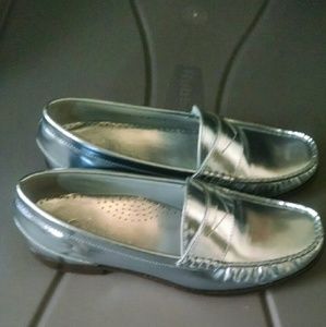 Cole Haan metallic loafers