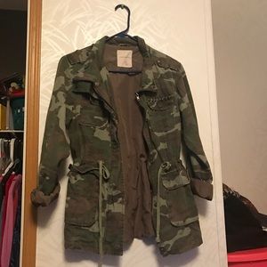 Camouflage anorak.