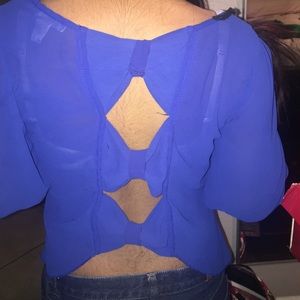 Blouse with opened back