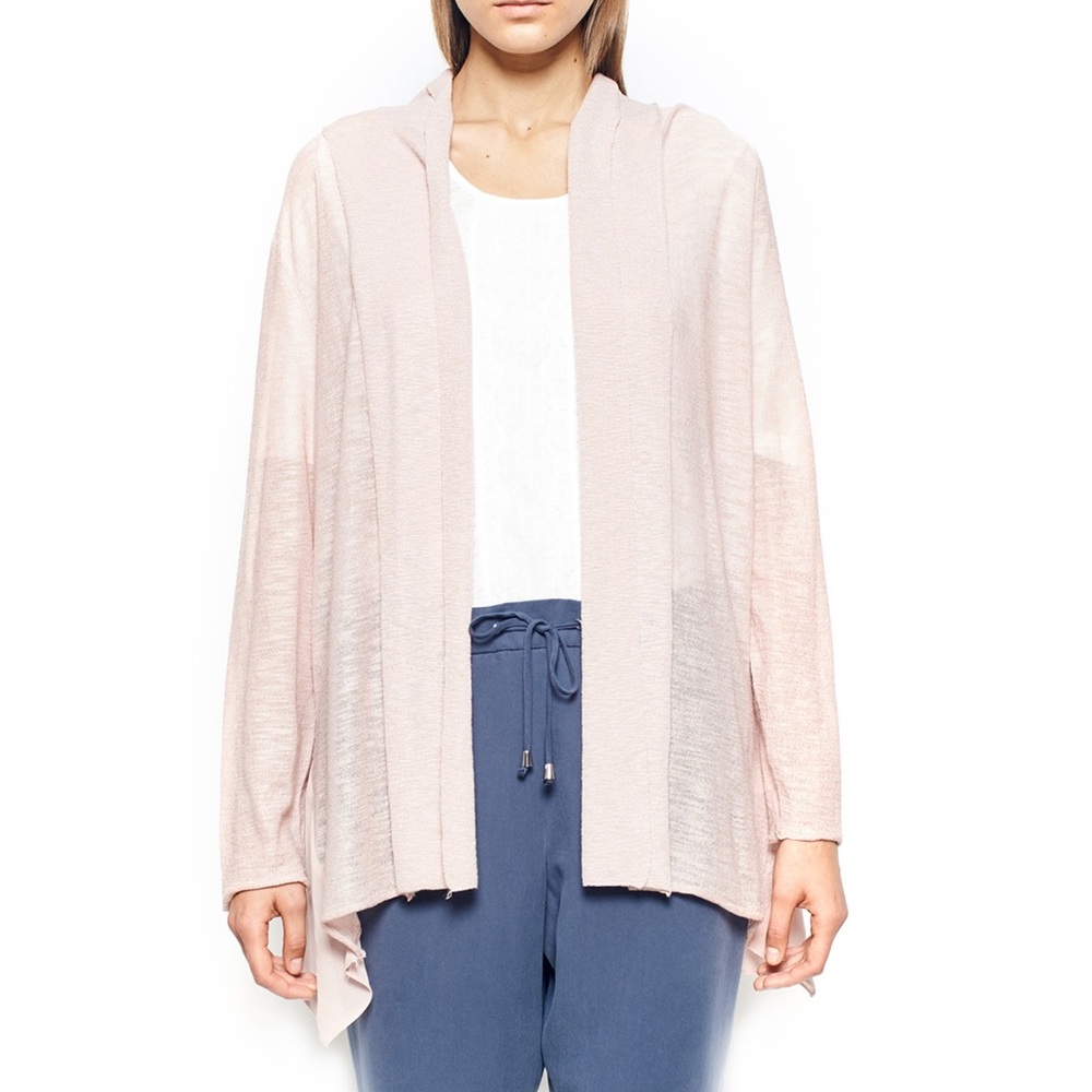 CHIFFON TRIM CARDIGAN Plus Size - Picture 4 of 7