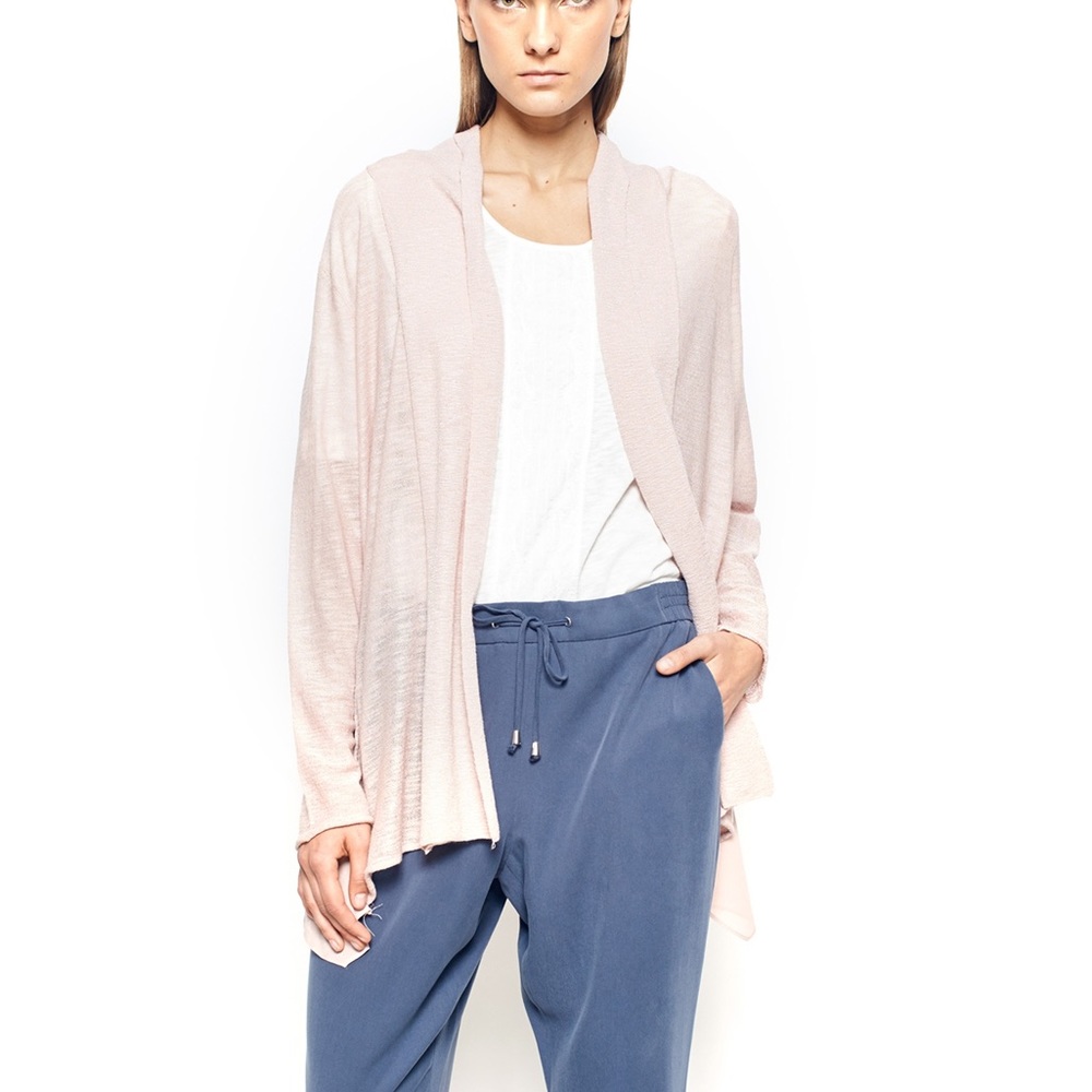 CHIFFON TRIM CARDIGAN Plus Size - Picture 7 of 7