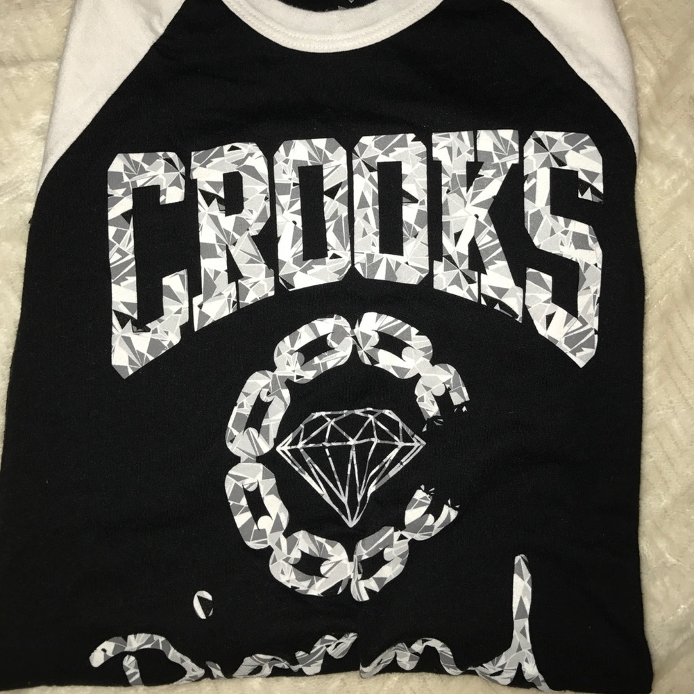 3/4 Sleeve Crooks & Castles x Diamond Supply Tee