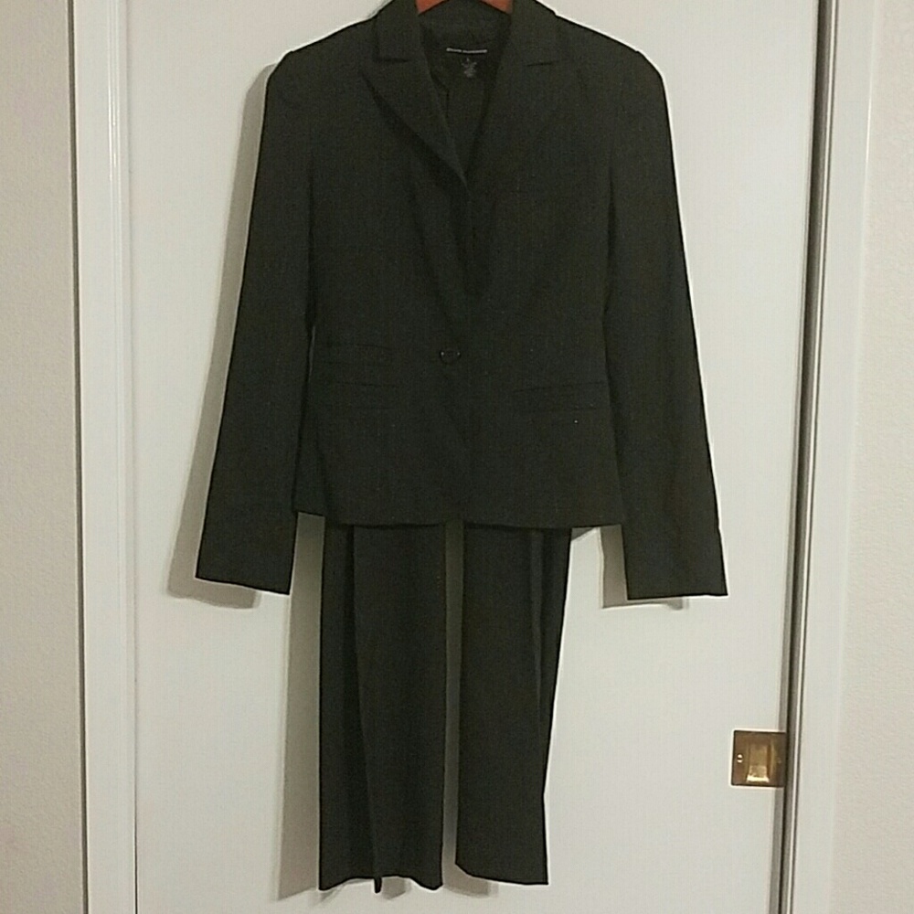 CLUB MONACO black and silver pinstripe suit & pant