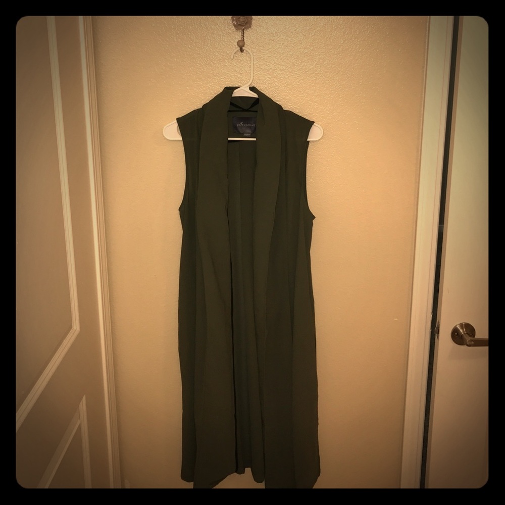 Sleeveless Olive Green Duster✨