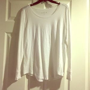 AT Loft white long sleeved top, size small