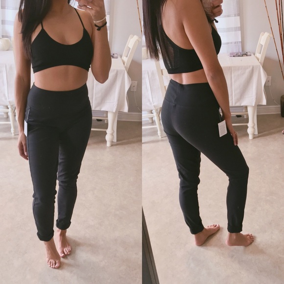 Pants - Black high waisted stretch pants